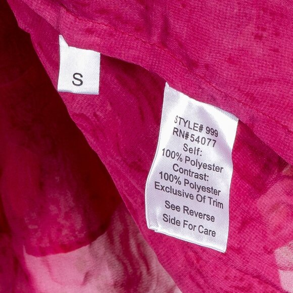 cAbi Tunic Origami Tank S Womens Pink Orange Sleeveless Blouse Long Textured - Picture 4 of 5